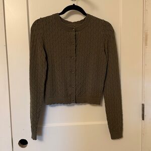 Women's Green/Brown Knit Sweater